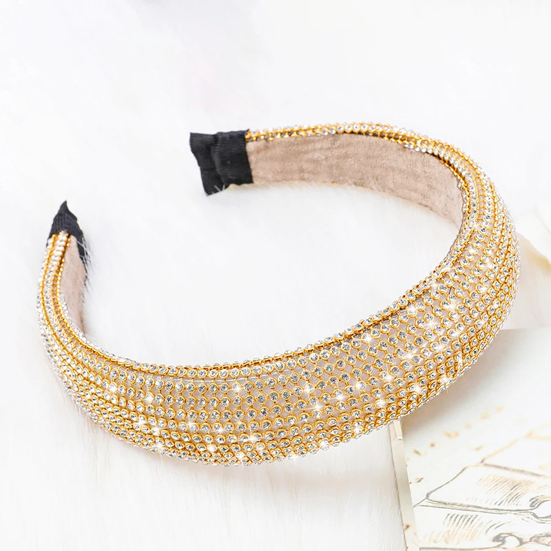 

Sparkly Padded Rhinestones Headbands Full Crystal Luxurious Limited Edition Hairbands Jewelry Black White Women Headband