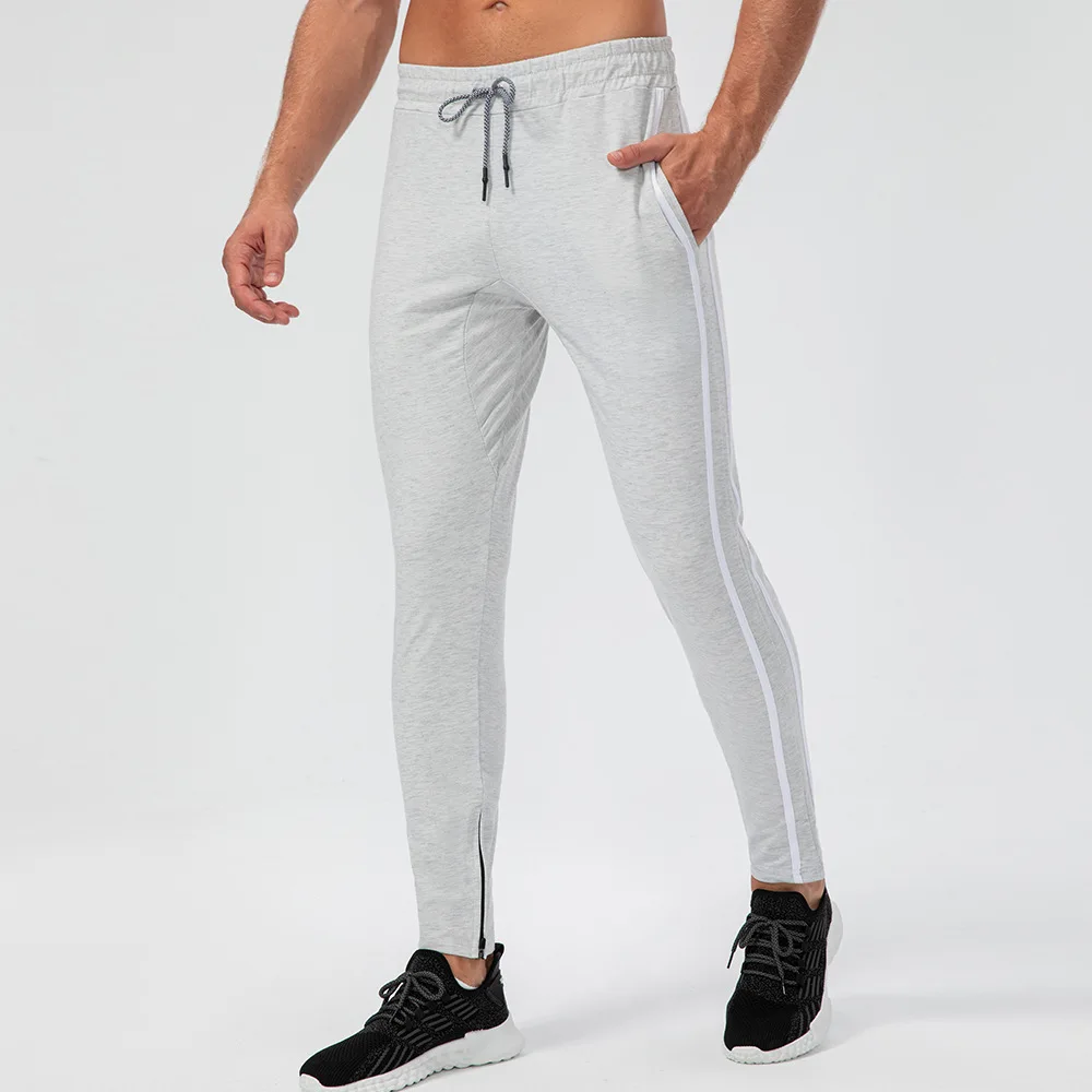 Men Running Sport Pants Jogging Sweatpants Elastic Casual Outdoor Training Fitness zipper Workout Trousers