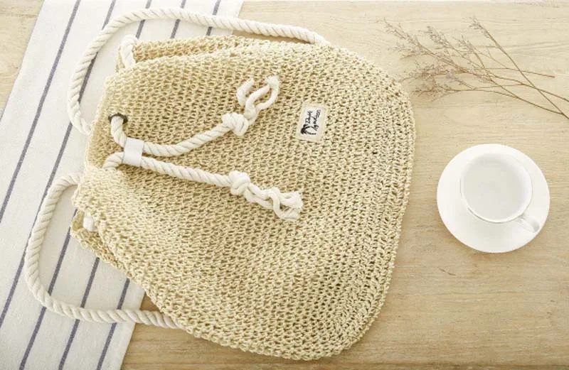 4 шт./лот летний женский соломенный рюкзак ручной работы праздничная