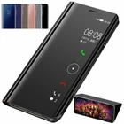 Роскошный зеркальный чехол с откидной крышкой для Xiaomi Mi 10T Lite Note10 Ultra 10 Pro Poco F2 Pro X3 NFC, защитный чехол Fundas