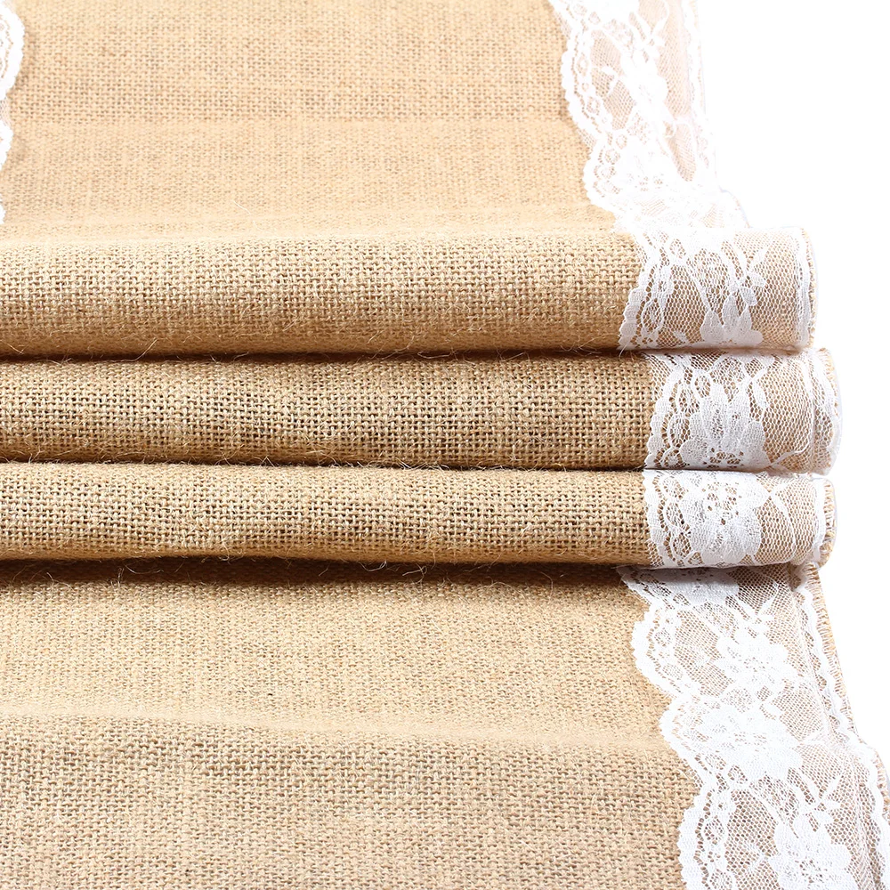 Винтажная натуральная быстрая настольная дорожка Рождественская свадьба