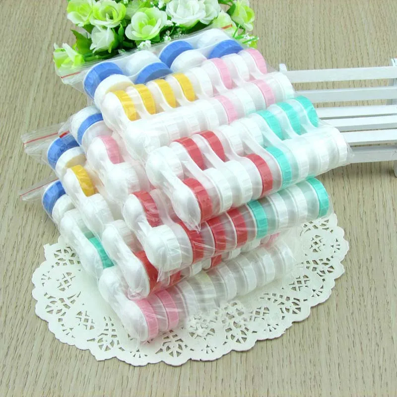 

Free Shipping 20pcs Contact Lens Case Eyewear Glasses Accessories Cute Travel Box Container For Lenses Random Color Wholesale