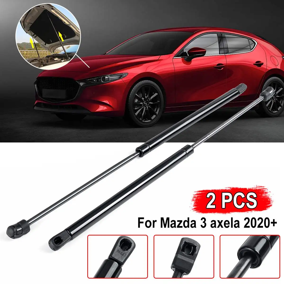 2 шт. передний подъемник капота двигателя для Mazda 3 axela 2020 +|Крепежные бруски| |