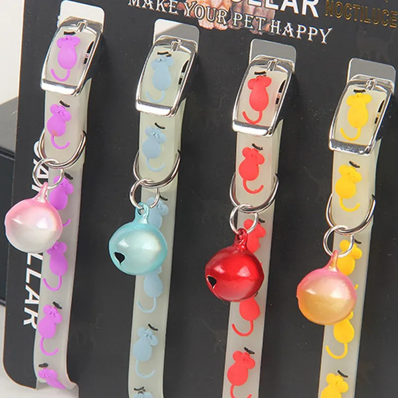 Освещение колокольчик ошейник для собак 4 шт./партия резиновые огни воротника