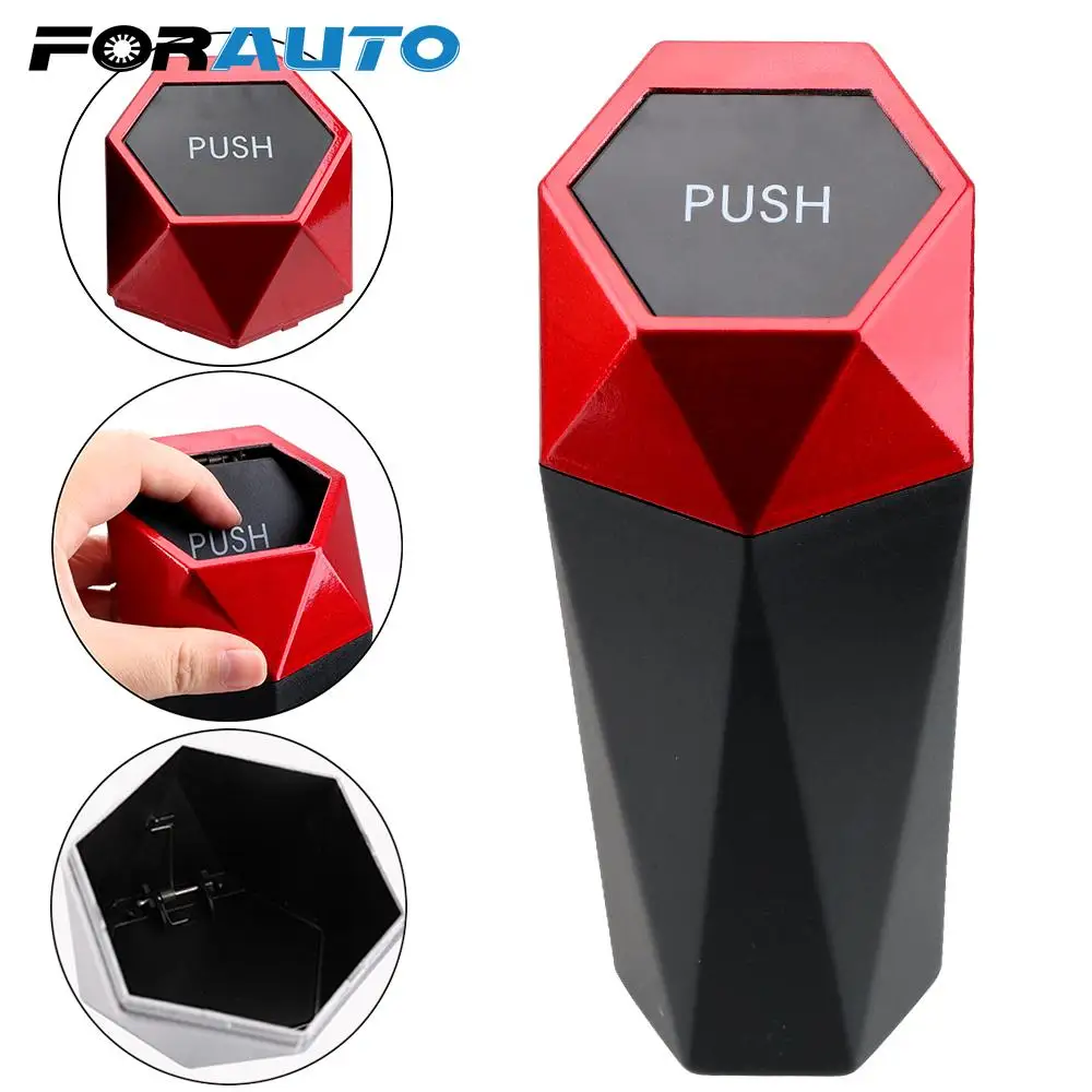 

Leak-proof Auto Trash Bin Portable Car Dustbin with Lid Mini Garbage Bin Car Trash Can for Automotive Car Home Bedroom Office