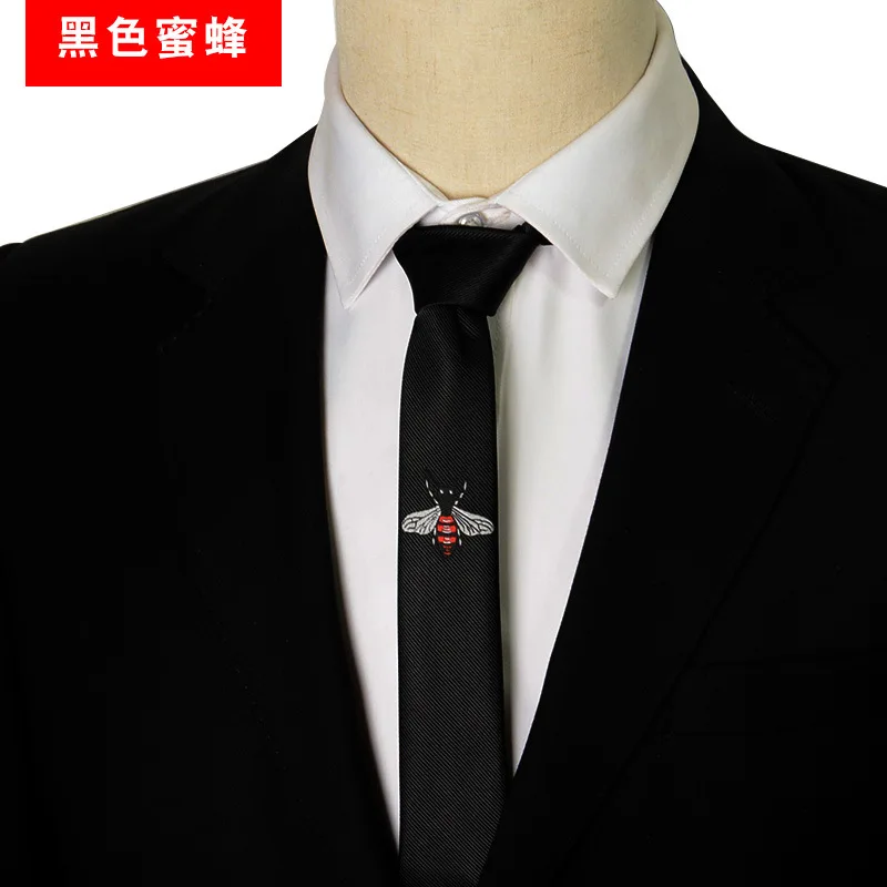 Мужской галстук с рисунком животных красный синий серый чистый цвет узкий для