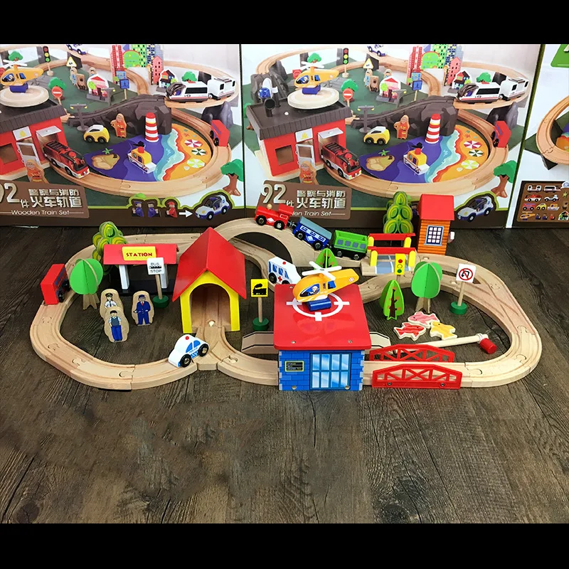 Железнодорожный игрушечный автомобиль Монтессори детские игрушки модель