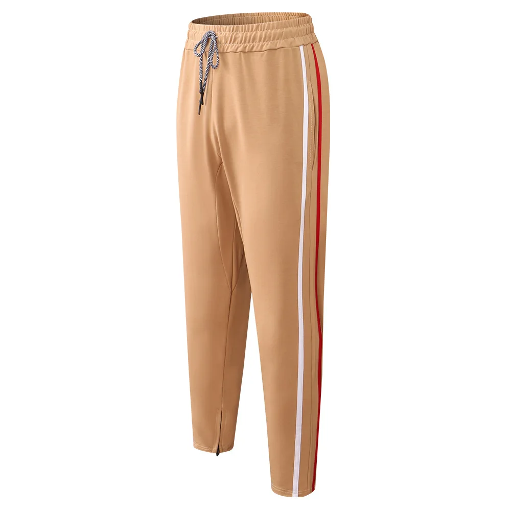 Men Running Sport Pants Jogging Sweatpants Elastic Casual Outdoor Training Fitness zipper Workout Trousers