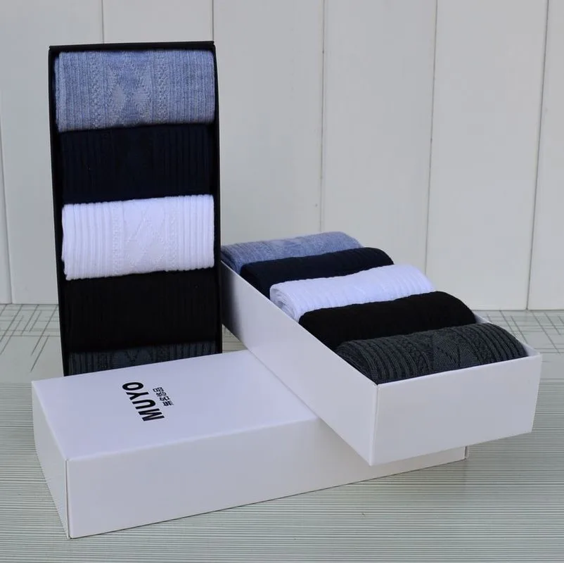 Модные подарочные коробки носки 5 шт./компл. техника Double Needle мужские в деловом