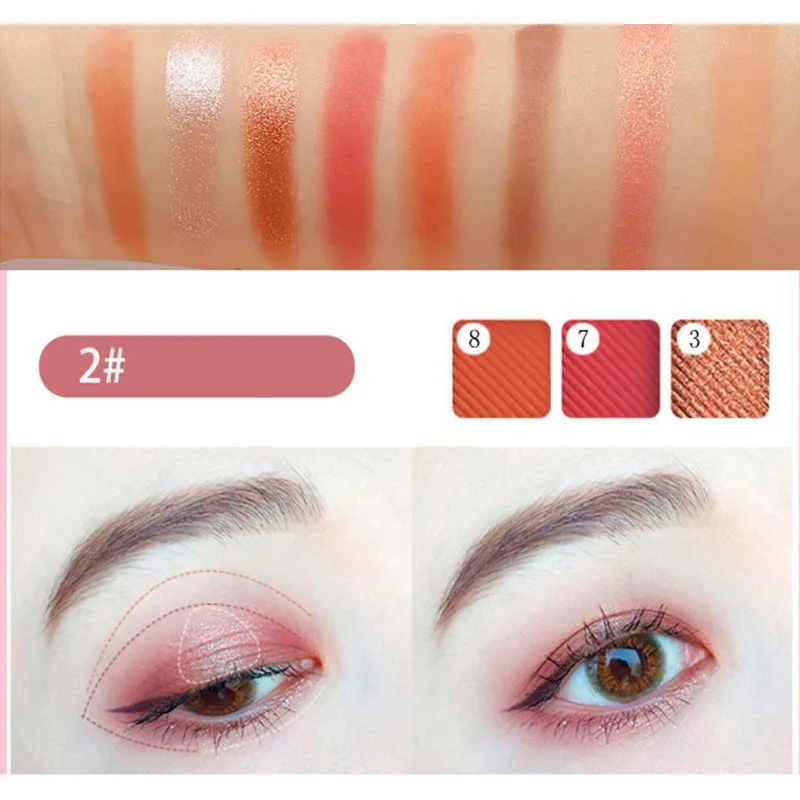 

Hotsale 9-color Eyeshadow Palette Waterproof Smudge-proof Shimmer Matte Eye Shadow