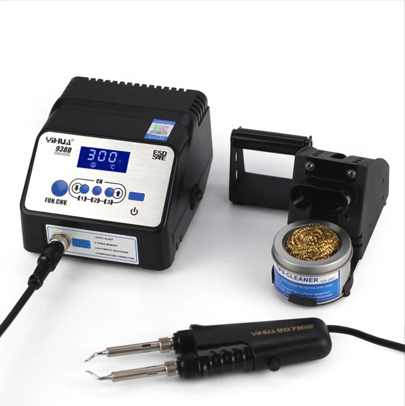 Yihua 938D dual-channel digital display soldering station lead-free anti-static dual electric soldering iron soldering sta enlarge