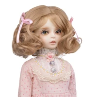 aidolla 13 14 bjd sd doll wig short curly cute wig natural color diy doll hair high temperature fiber doll accessories