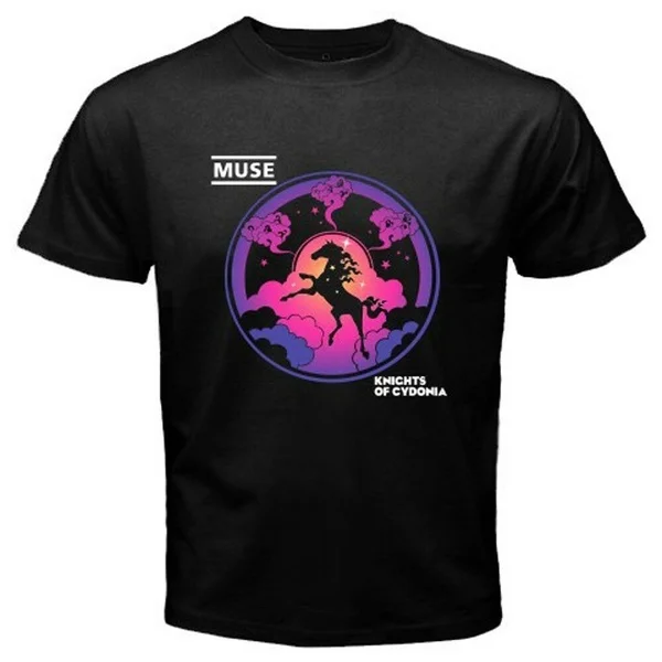 

New MUSE Knights of Cydonia Rock Band Men's Black T-Shirt Size S M L XL 2XL 4xl