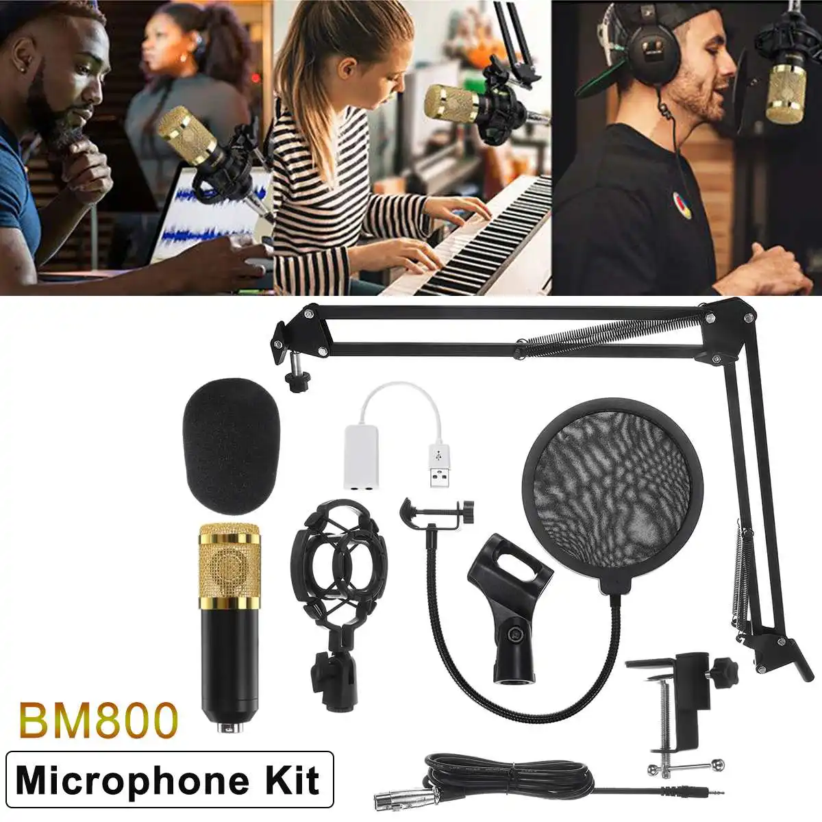 

BM 800 микрофон для караоке BM800 конденсаторный микрофон BM-800 Mic KTV радио Braodcasting Studio Запись микрофон для компьютера