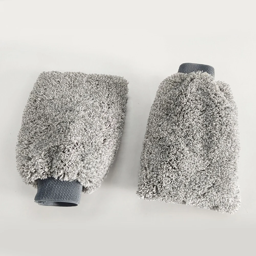 

1Pc Multifunctional Double-sided Water Resistant Dust Removal Car Glove Washing Cleaning Tool Car Accessories 27cm x 19.5cm