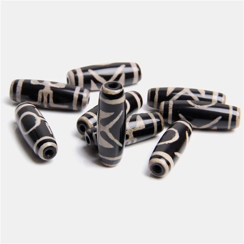 Бусины черного агата Будда для молитвы 28 мм Овальный натуральный Тибетский