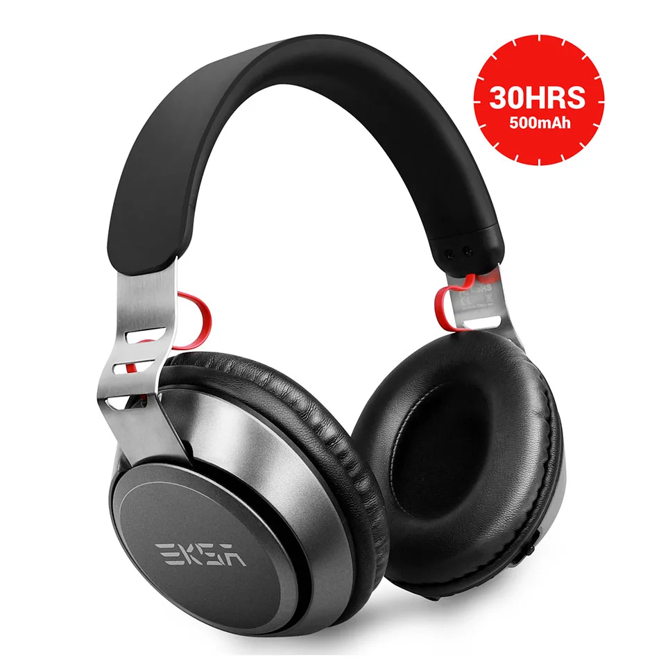 EKSA E100, Bluetooth 5,0, беспроводные наушники, супер светильник, портативная гарнитура с микрофоном, 500 мА/ч, гарнитура для iPhone, Xiaomi - Цвет: Gray