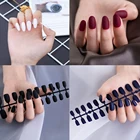 Акриловые накладные матовые ногти, 24 шт., однотонные, для маникюра, накладные ногти, полное покрытие, для короткого украшения, накладные ногти для наращивания