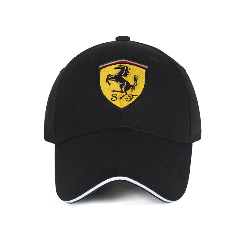 

Ferrari Baseball Cap High Luxury car cotton 3D Embroide Ladies Unisex Hat Racing Baseball Caps Adjustable Casual Sun Hat New