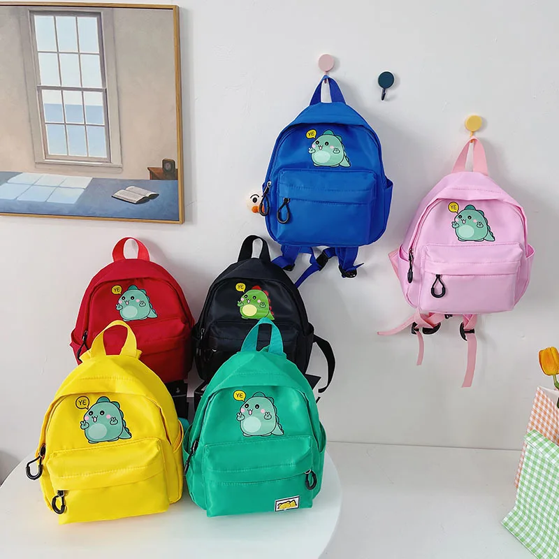Cartoon cute dinosaur backpack nylon light kindergarten early education schoolbag boys and Girls Backpack