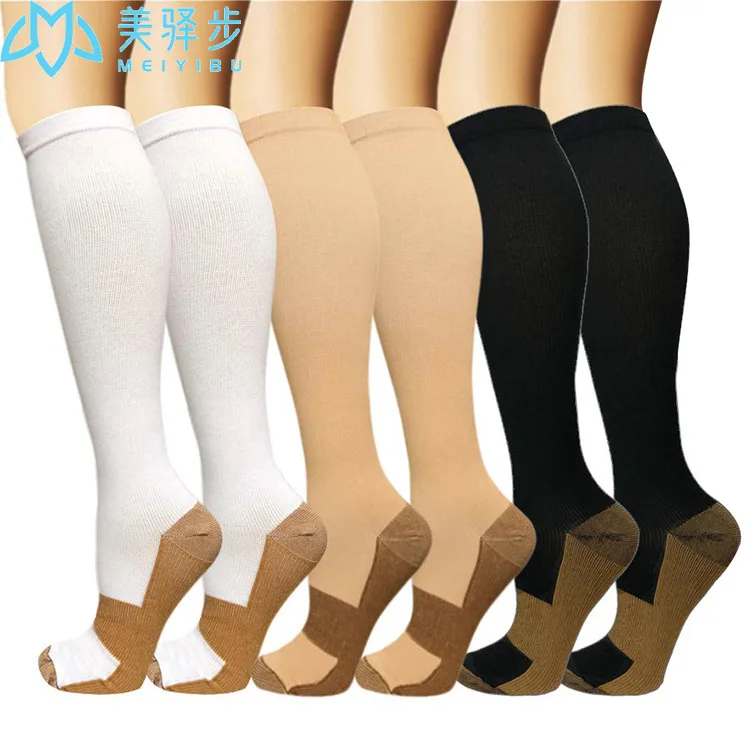 

10 Pairs Per Set Long Barreled Compression Stockings Nylon Pressure Outdoor Sports Socks Compres Socks Amazon Hot Sales