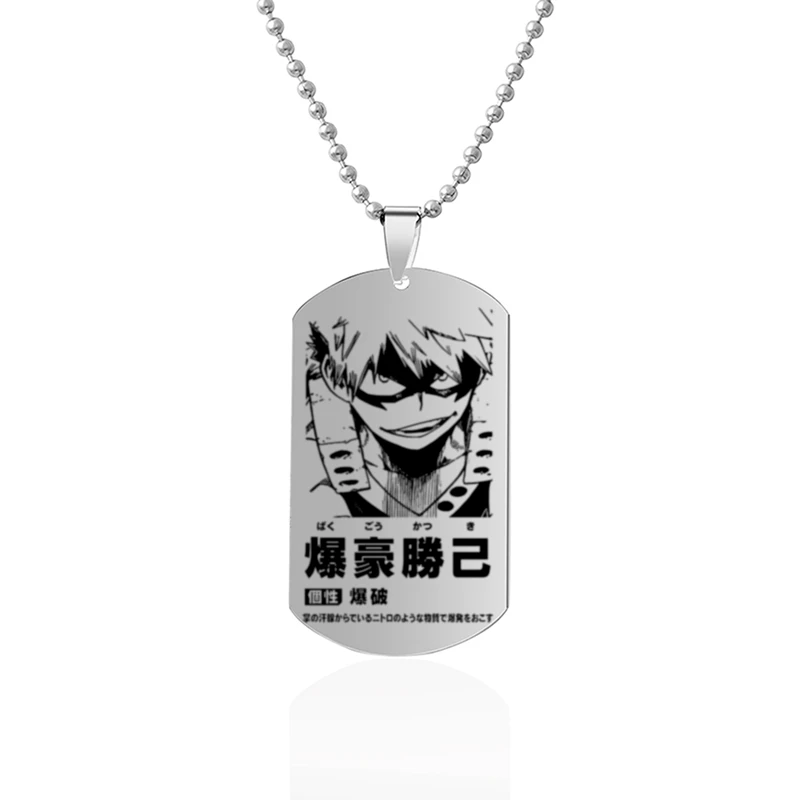 Ожерелье с мотивом аниме Моя геройская Академия серебристого цвета мидория
