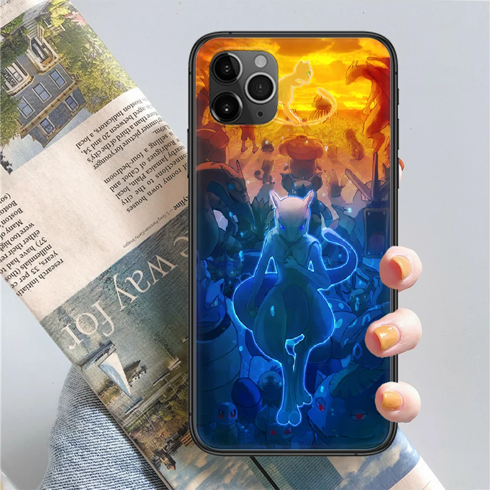

Cartoon Mewtwo Cute pokemons Phone Case Cover Hull For iphone 5 5s se 2 6 6s 7 8 12 mini plus X XS XR 11 PRO MAX black luxury
