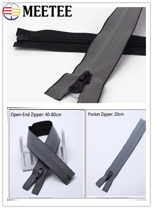 Meetee Светоотражающая Водонепроницаемая нейлоновая куртка на молнии 20 см 40-80 | Дом