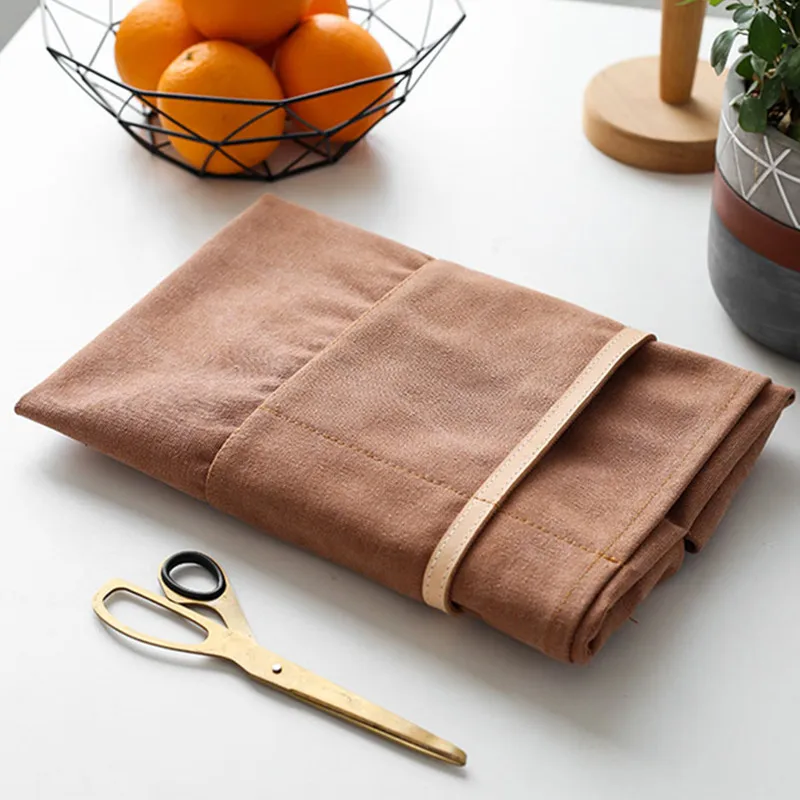 Длинный холщовый фартук для кафе бариста бистро ресторан официанты Кондитерская