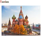 Алмазная живопись 5D, наборы для алмазной вышивки, Храм Василия Блаженного, вышивка крестом, мозаика, подарок ручной работы