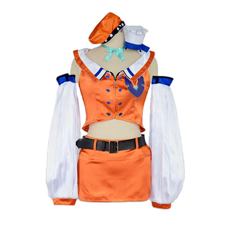 Высокое качество VTuber Takanashi Кьяра Hololive EN Косплей Kusotori девушки костюм апельсина 11