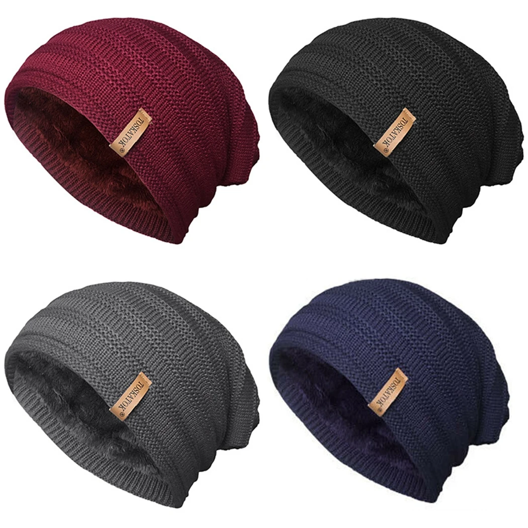 2019 зимняя теплая вязаная шапка Снуд шарф мужской комплект из 2 предметов шапочка