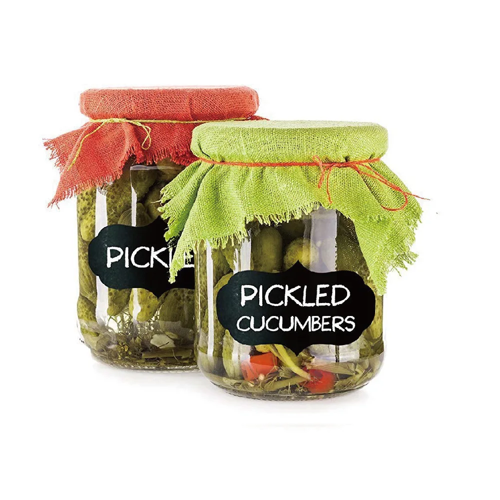 Waterproof Chalkboard Kitchen Spice Rack Label Stickers Home Jars Bottles Tags Blackboard Labels with Marker Pen | Дом и сад