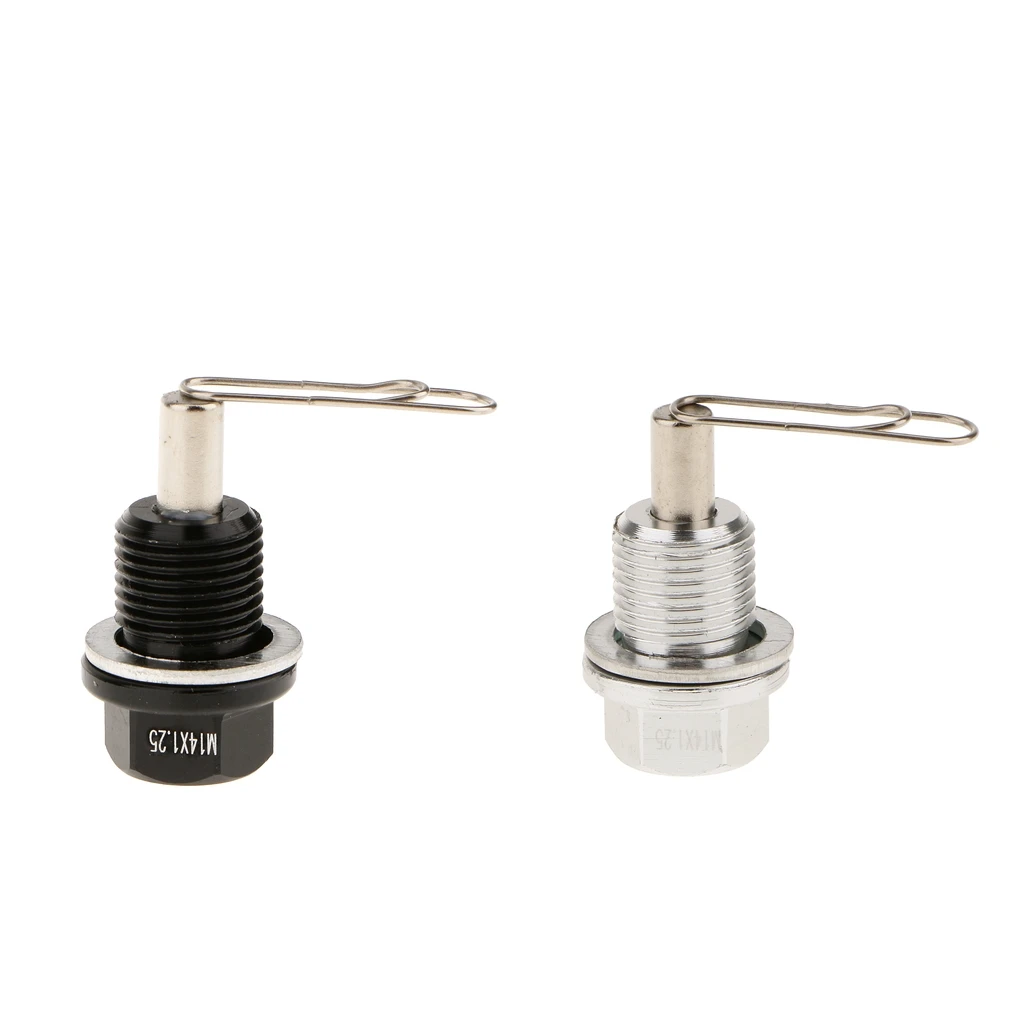 Упаковка 2 металлических M14X1.25 анодированных магнитных масляных поддонов для