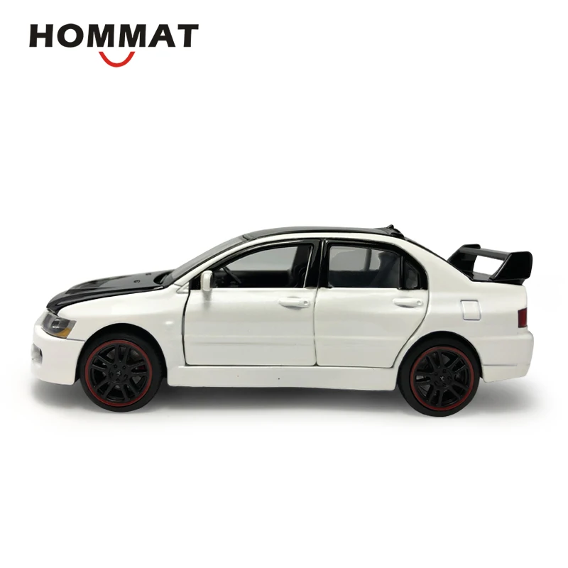 HOMMAT 1:32 весы Mitsubish Lancer Evolution EVO IX модель автомобиля черная крыша литая под давлением