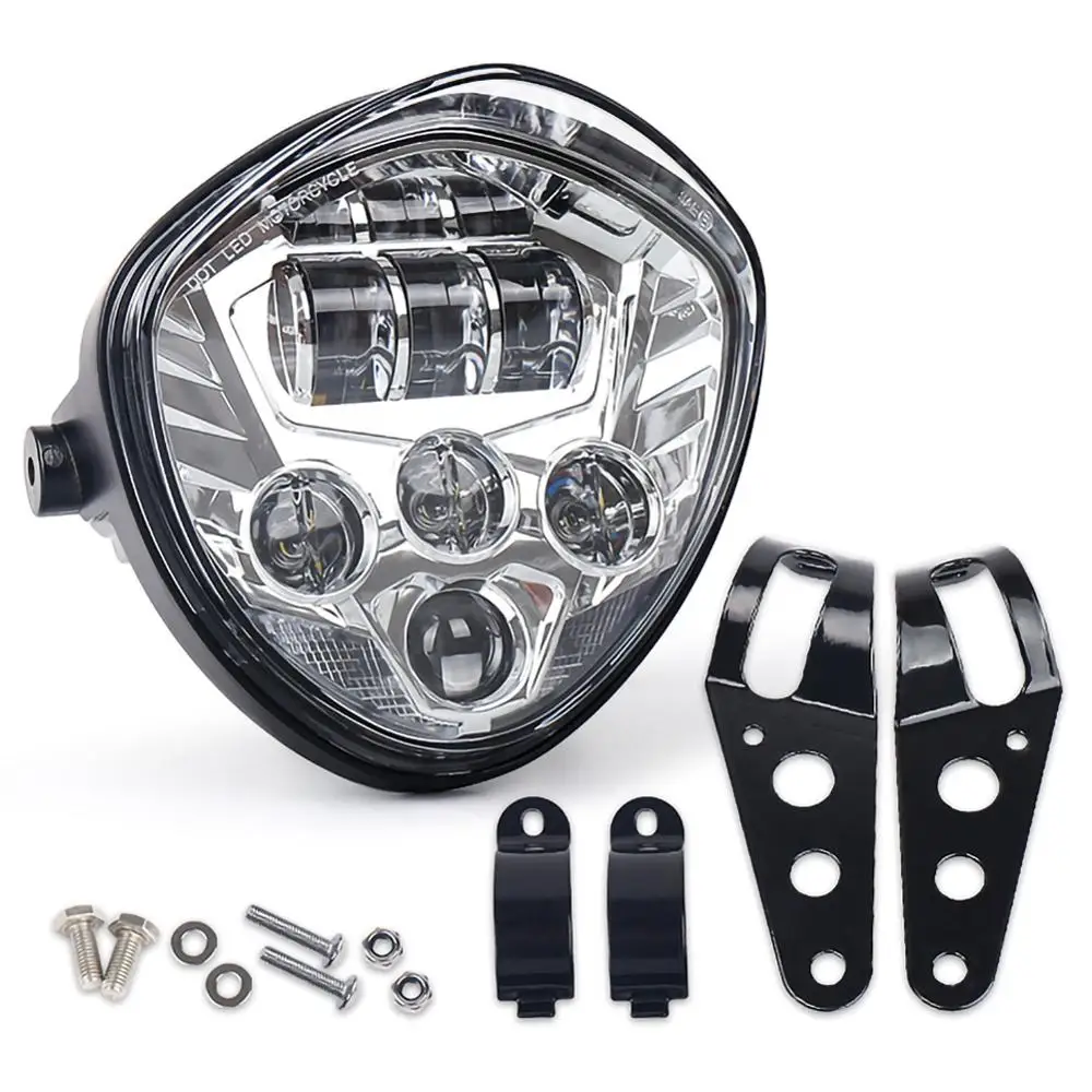 

Motorcycle LED Headlight Hi/Low Beam DRL lamps with Universal Bracket for Harley for Honda for Kawasaki for Suzuki for Yamaha