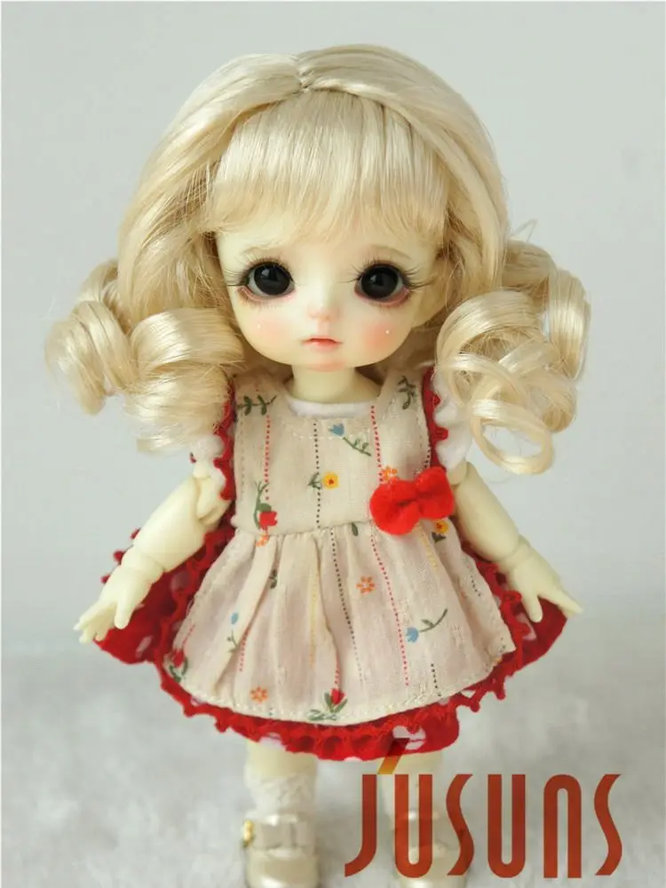 

JD038 1/12 1/8 Eraser Long curly wig with Bangs synthetic Mohair doll wigs for BJD doll size 3-4inch 5-6 inch doll wigs