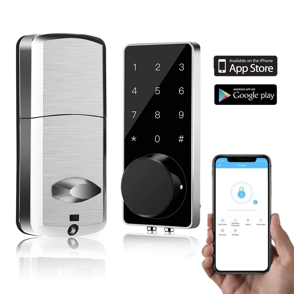 Умный Замок без ключа дверной замок Засов цифровой электронный Bluetooth дверной замок с клавиатурой автоматический замок Домашний сенсорный экран замок