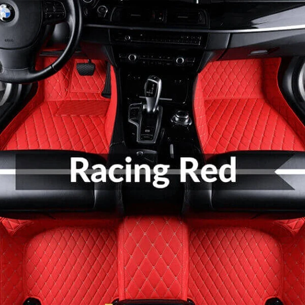 RACING RED 5 Seat Пользовательские автомобильные кожаные Коврики для Audi A4 Avant Wagon Estate B8 8K 2009~ 5 мест Авто коврик для ног Аксессуары для ковров 2010 - Название цвета: RACING RED 5 Seat