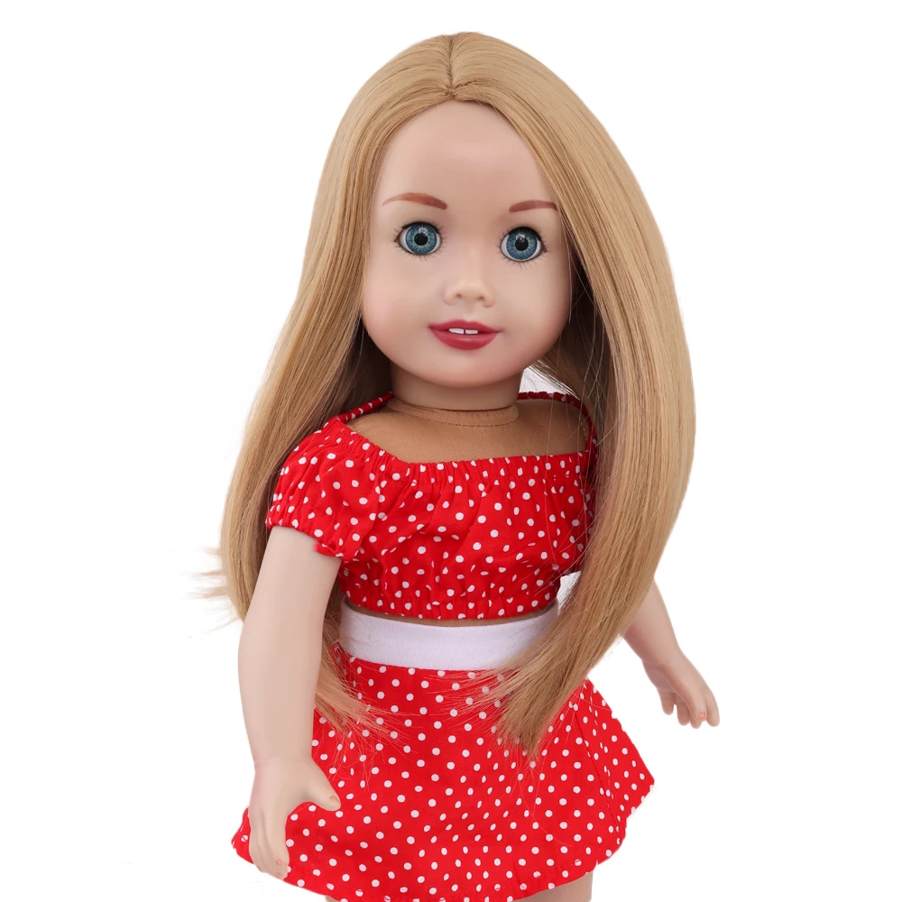 Кукольные парики с волосами 18 дюймов термостойкие длинные прямые Сменные для