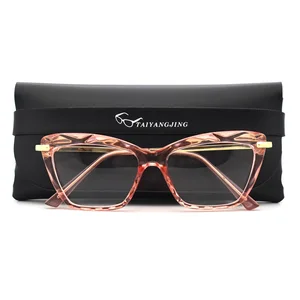 2020 женщины кошачий глаз очки оправы оптические очки мода металлический каркас очки по рецепту компьютерные очки с футляром