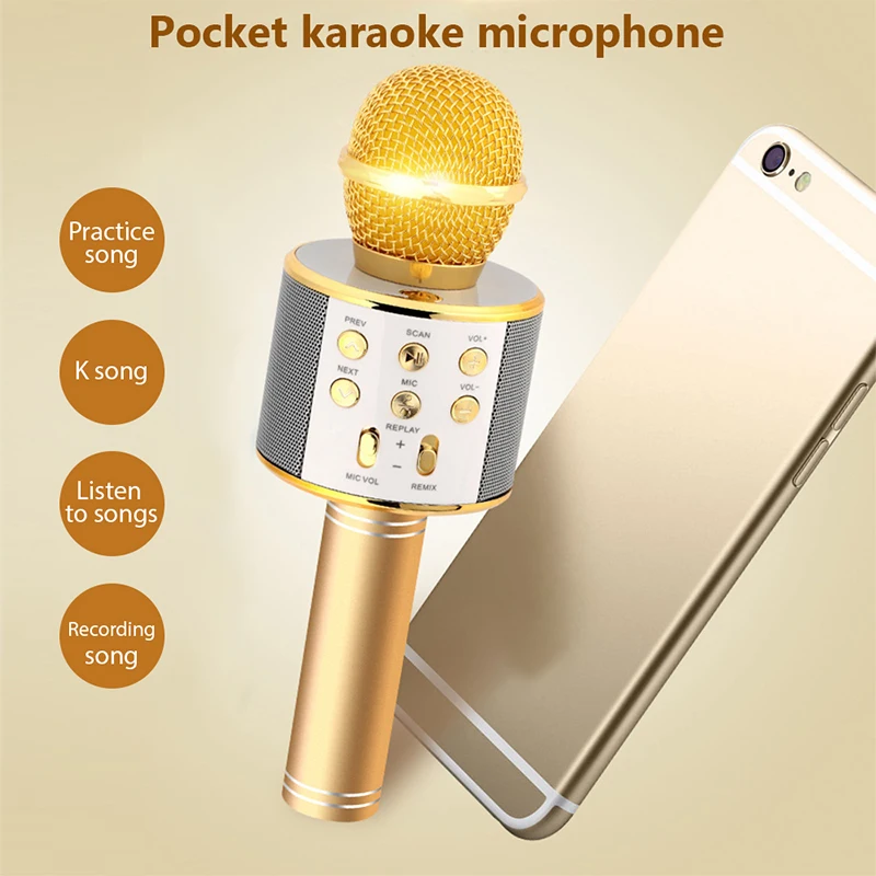 

Karaoke Microphone Microphone Wireless Bluetooth Microphone Professiona Speaker Handheld Microfone Player Singing Microfone