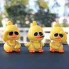 Маленькая желтая утка, украшение для салона автомобиля, милый автомобиль, качающаяся голова, кукла, креативный автомобиль