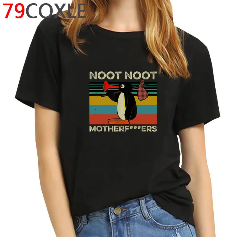 Футболка Noot Pingu для мужчин и женщин милая мультяшная футболка в стиле хип-хоп