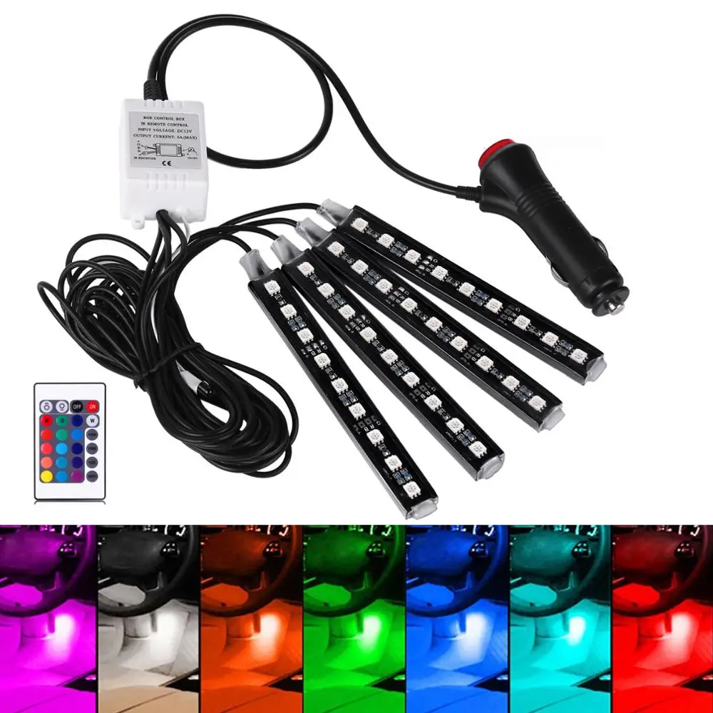 Светодиодная лента RGB 4 в 1 неоновая декоративная лампа с дистанционным