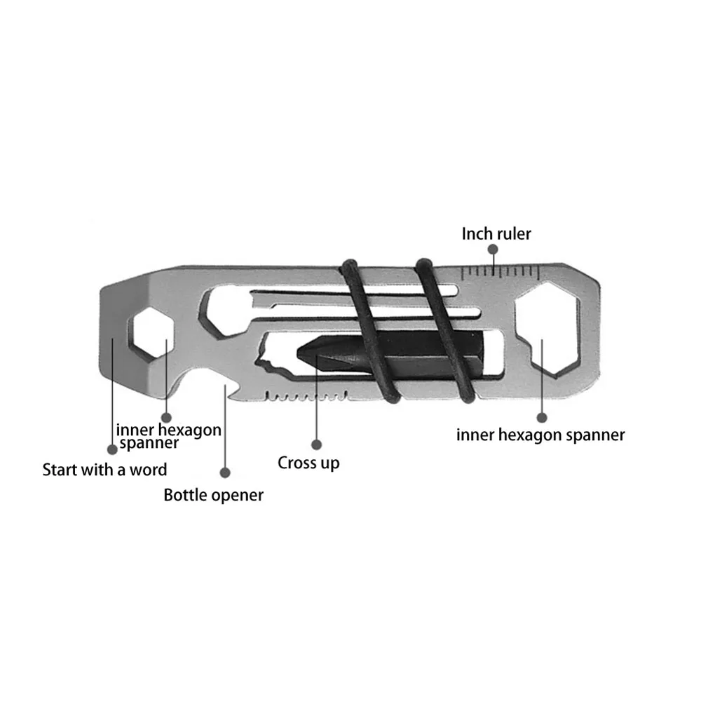 

Mini Gadget Outdoor Tool Camping Equipment Portable Multitool Keychain Bottle Opener Wrench Screwdriver Survival Tools
