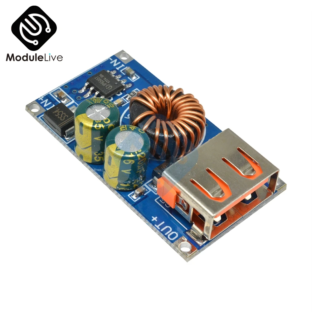 12 В 24 в QC2.0 QC3.0 Быстрая зарядка USB DC понижающий модуль мобильный телефон зарядная