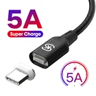 Магнитный зарядный кабель SIKAI 5-го поколения, кабель Micro USB C для передачи данных для Huawei P40, зарядный кабель для iPhone 13, 12 pro