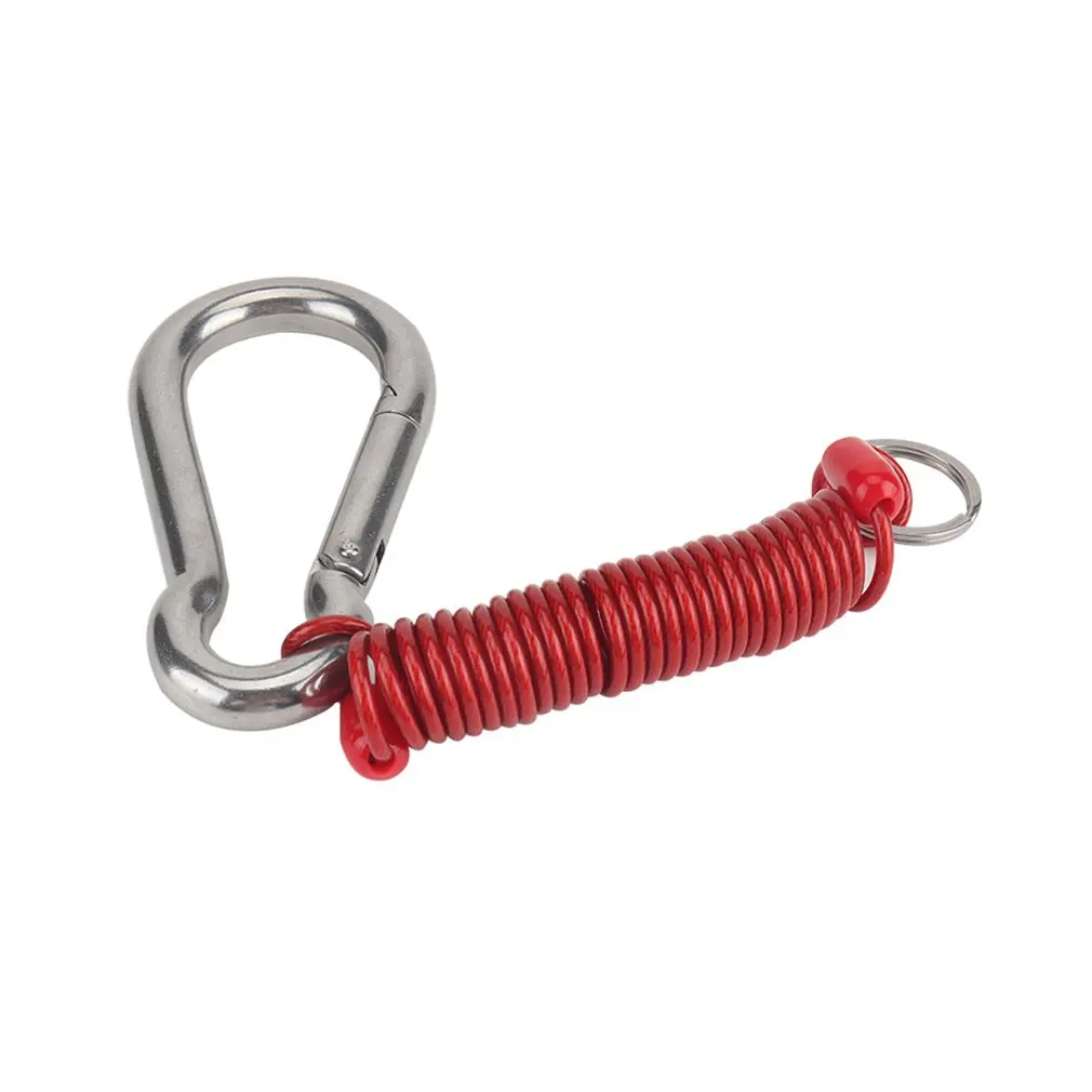 

1.5 M Travel Trailer Anti-Lost Cable Coiled Easily Installation With Spring Clip Safety Breakaway Cable Camping Car Accessory