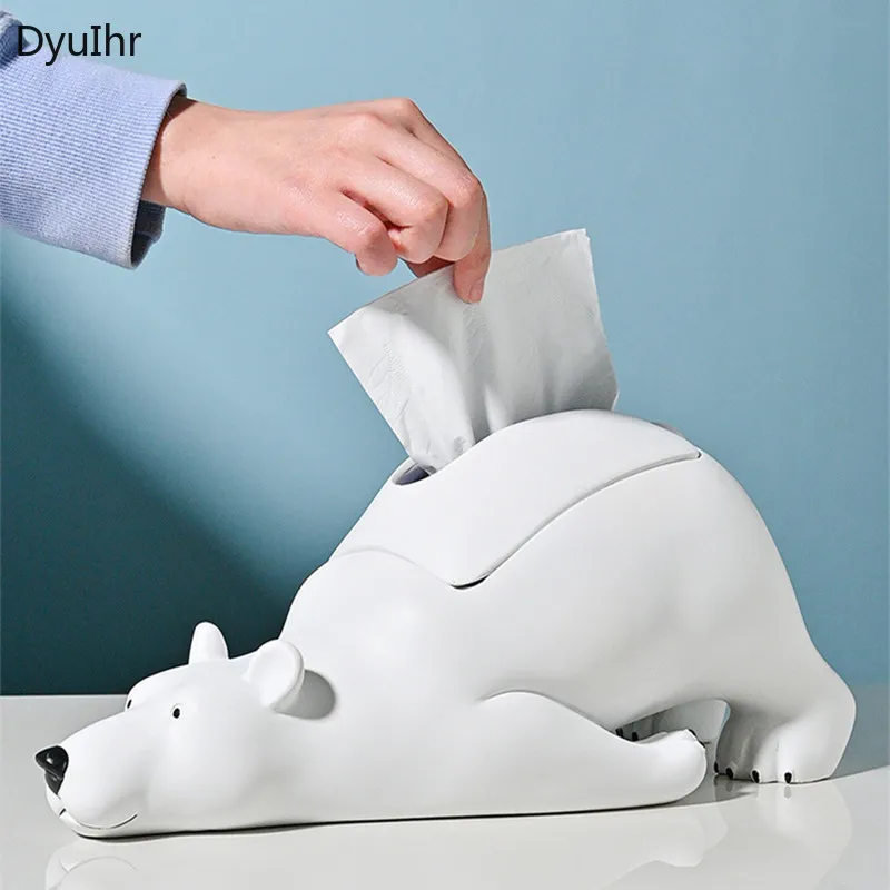 

DyuIhr креативная абстрактная скульптура в виде животного, коробка для бумажных салфеток, поделки из смолы, домашний обеденный стол, коробка д...